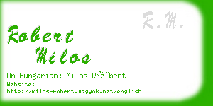 robert milos business card